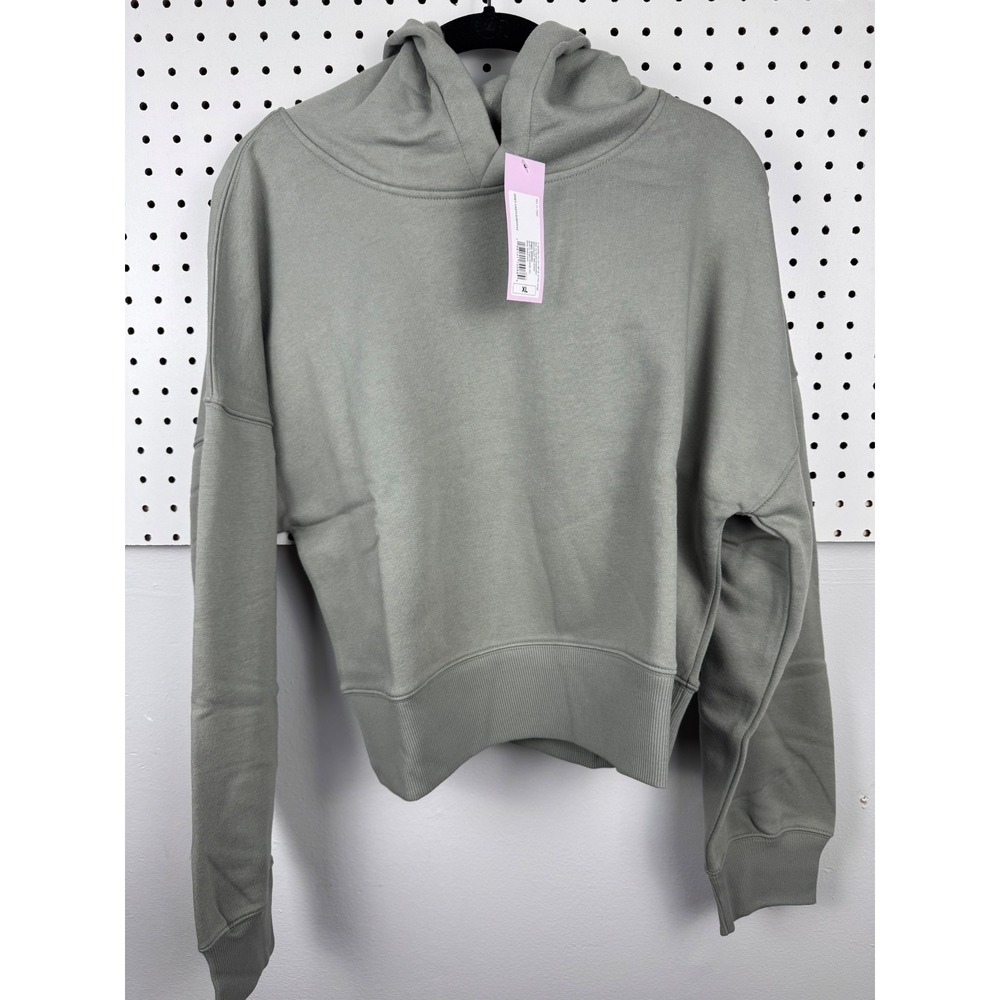 Wild Fable Cropped Hoodie Sage Green Olive Sweatshirt XL NEW